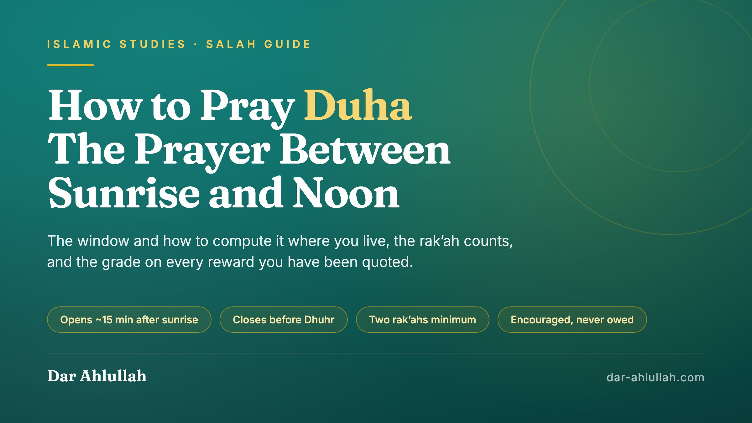 How to pray Duha - the forenoon prayer explained, from the window that opens after sunrise and closes before midday to the number of rak'ahs and the sound narrations behind it